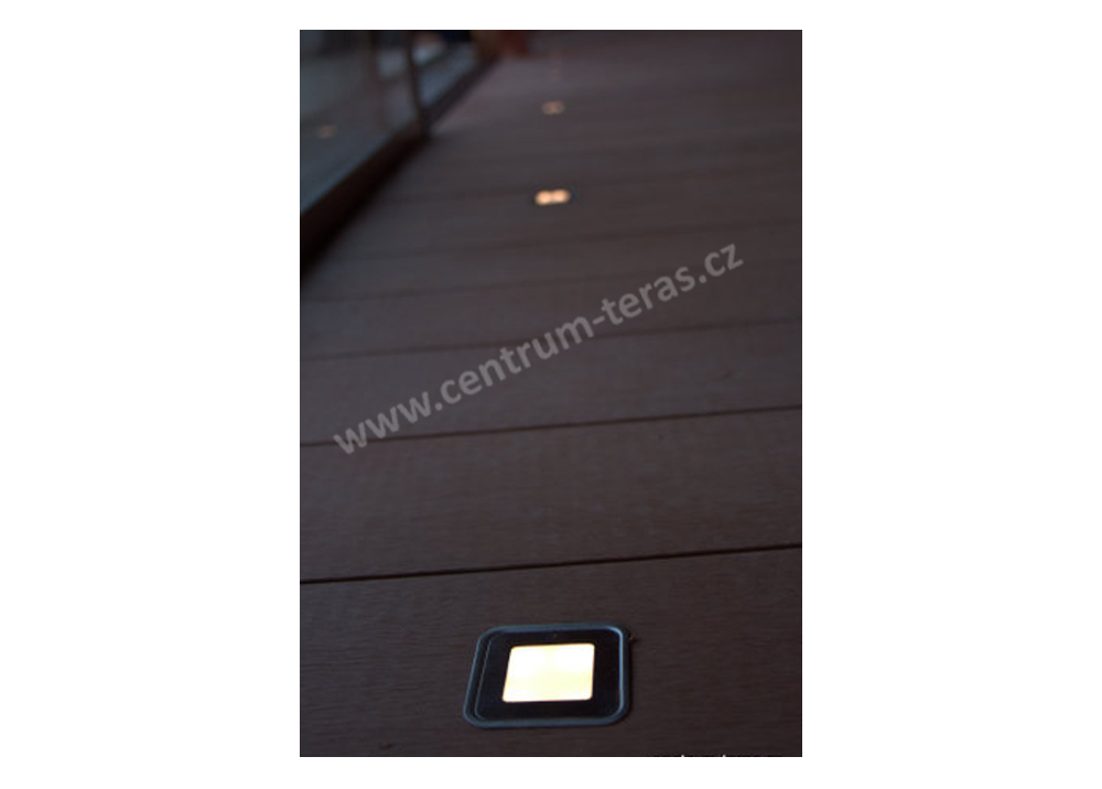 LED osvětlení terasy hranaté 4ks (6m) - teplá bílá