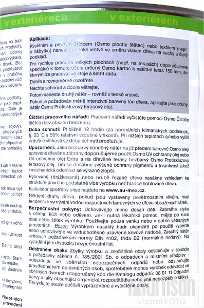 OSMO olej na terasy 2,5l Thermodřevo 010