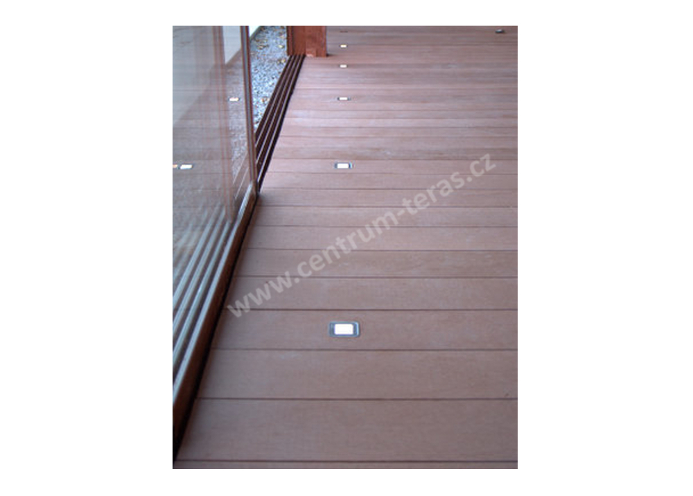 LED osvětlení terasy hranaté 4ks (6m) - neutrální bílá