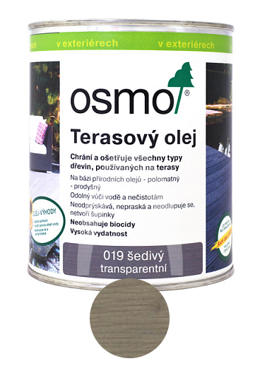 OSMO olej na terasy 0,75l Šedá patina 019