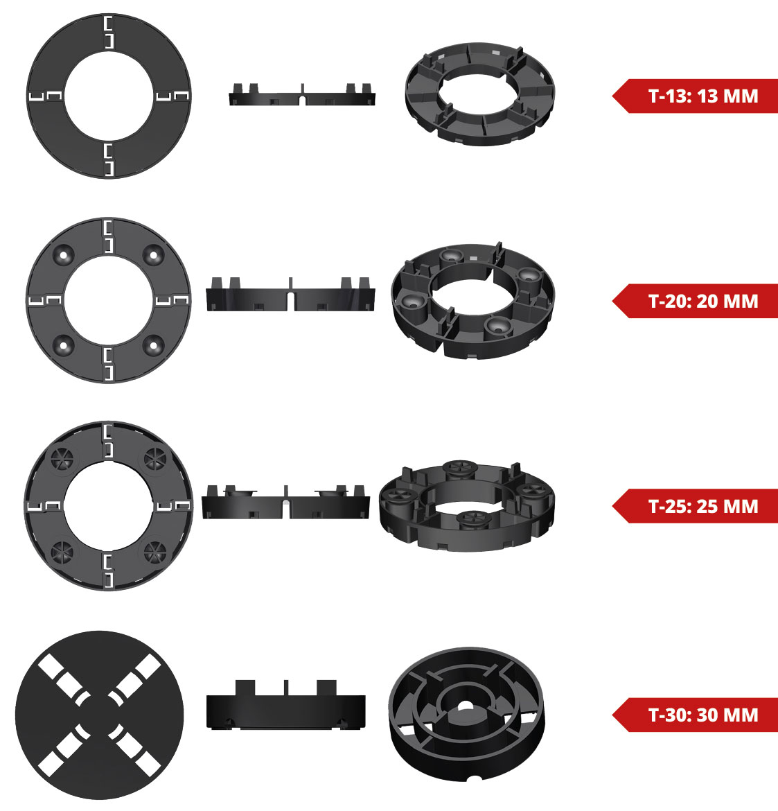 Karoapp Terč pod dlažbu terasu pevný 14mm T-14