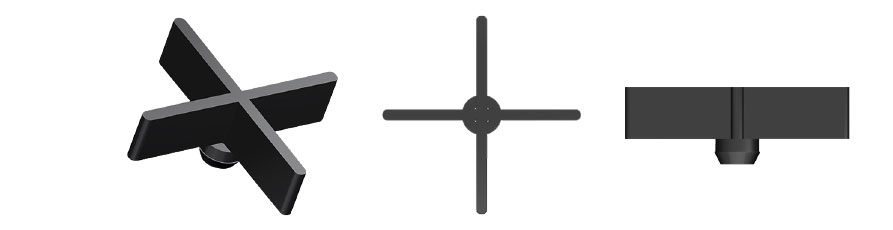 Plastová spára kříž KAROAPP T-SP 4 MM