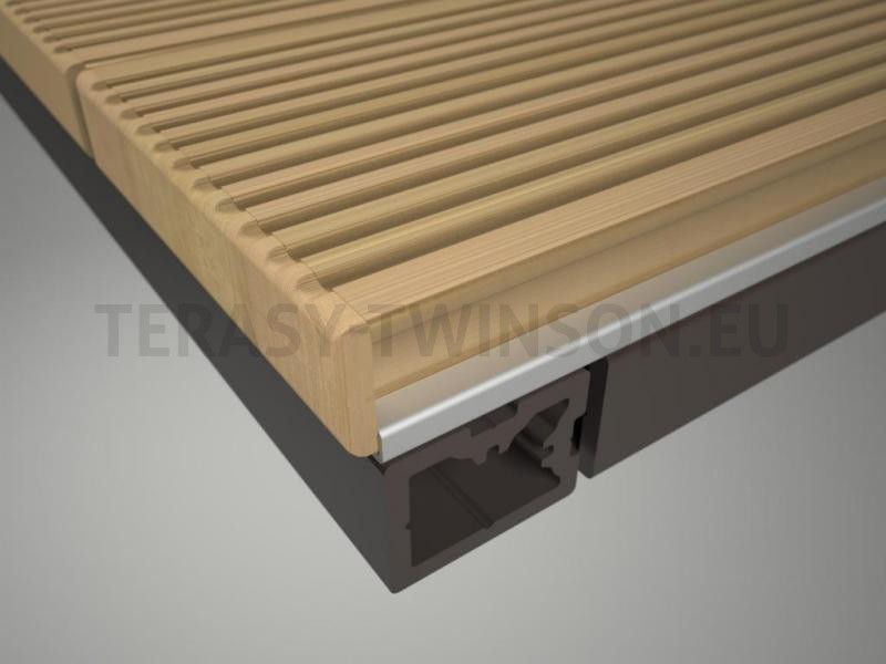 Počáteční a koncový hliníkový profil 8x30mm Twinson