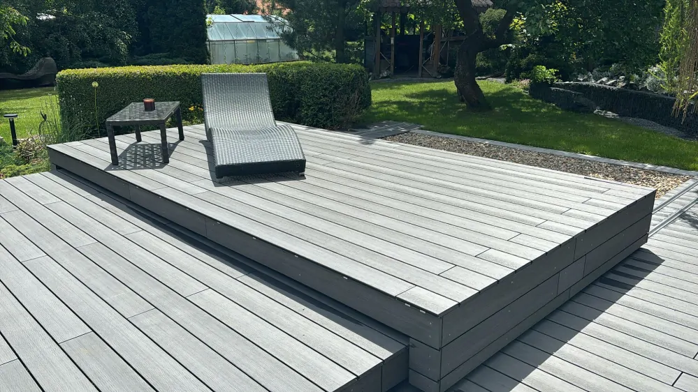 Dřevoplastové (WPC) terasové prkno GW009 - stone grey