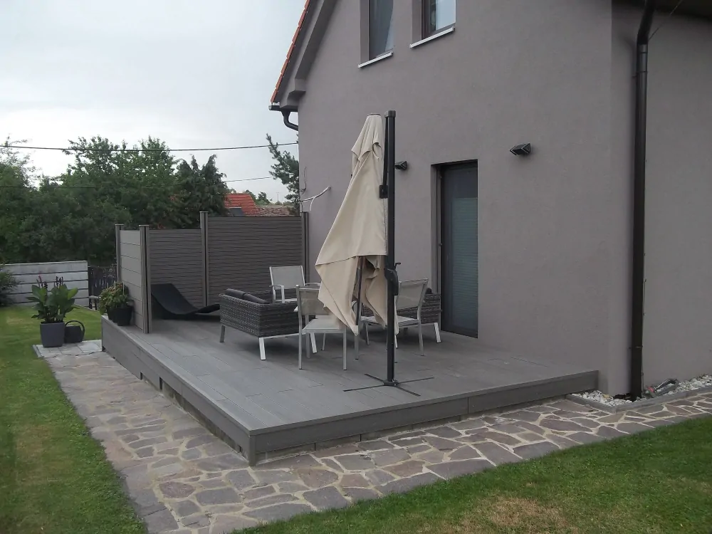 Dřevoplastové (WPC) terasové prkno GW009 - stone grey